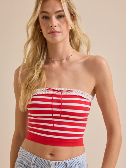 Addi Strapless Striped Cami - TULLABEE