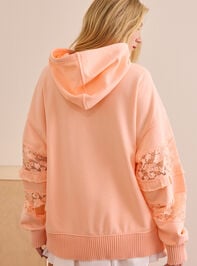 Rhythm Bloom Lace Sleeve Hoodie Detail 5 - TULLABEE