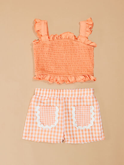 Clementine Top and Gingham Short Set - TULLABEE