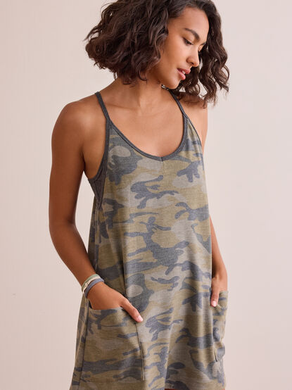 Hang Tough Camo Mini Dress - TULLABEE