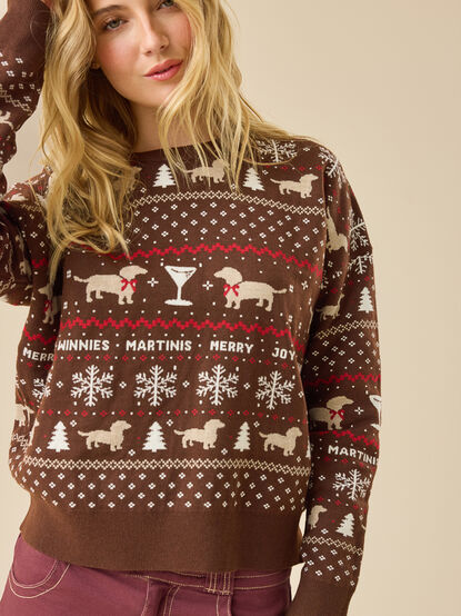 Winnies and Martinis Holiday Sweater - TULLABEE