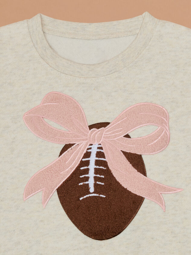 Victory Bow Sweatshirt Detail 3 - TULLABEE