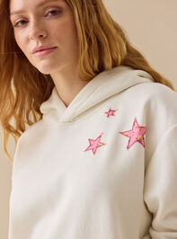 Count Your Lucky Stars Graphic Hoodie Detail 3 - TULLABEE