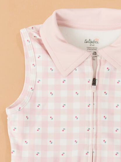 Lena Gingham Polo Dress - TULLABEE