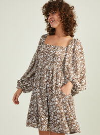Carmine Floral Mama Dress Detail 5 - TULLABEE