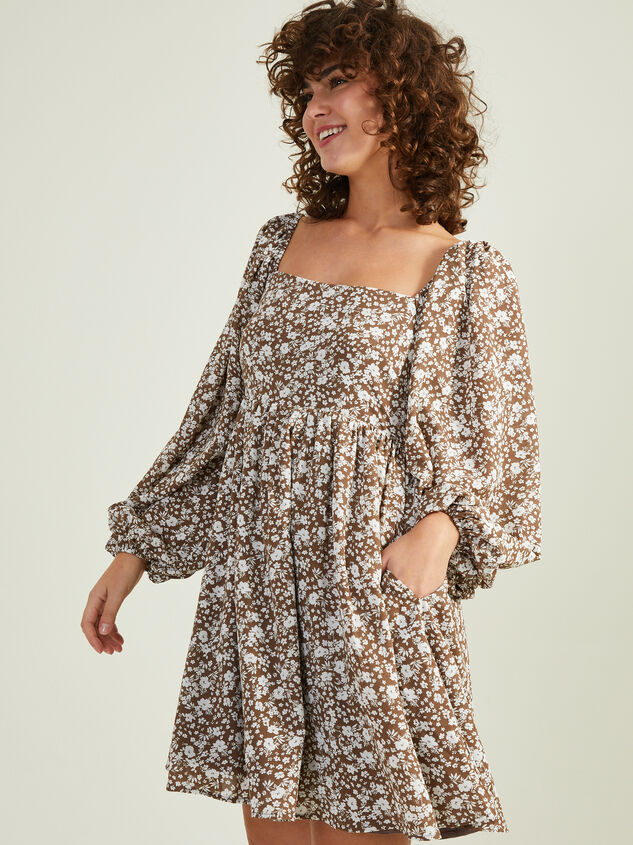 Carmine Floral Mama Dress Detail 5 - TULLABEE
