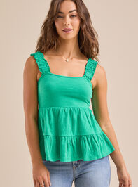 Kelly Tiered Tank Top Detail 2 - TULLABEE