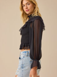 Genesis Lace Flowy Blouse Detail 5 - TULLABEE