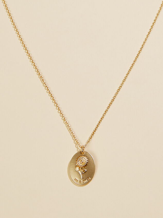 Mama Sunflower Coin Necklace - TULLABEE