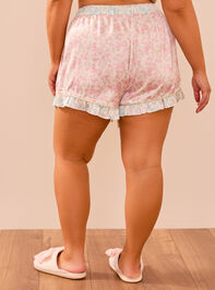 Zella Floral Sleep Shorts Detail 5 - TULLABEE