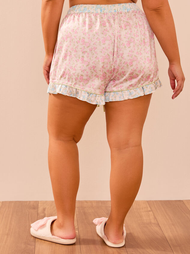 Zella Floral Sleep Shorts Detail 5 - TULLABEE