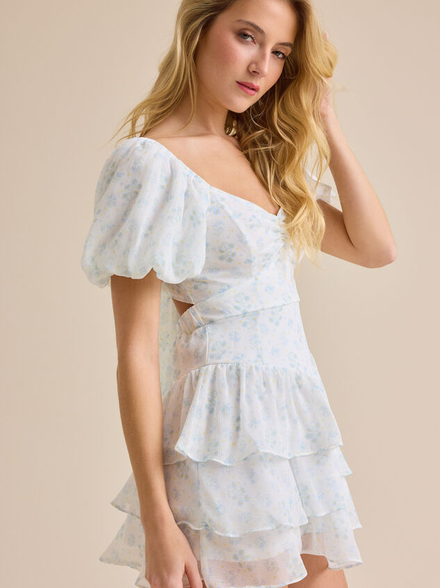 Tillee Floral Mini Dress Detail 3 - TULLABEE