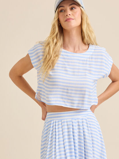 Alexis Striped Boxy Top - TULLABEE