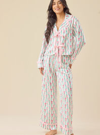 Ellis Satin Sleep Top Detail 2 - TULLABEE