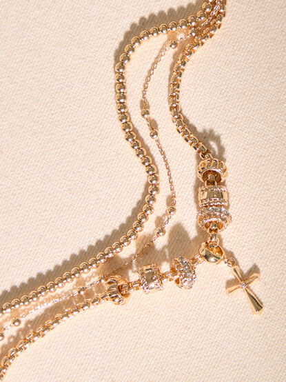 Cross Charm Bracelet - TULLABEE