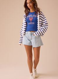 Maine Lobster Baby Tee Detail 3 - TULLABEE
