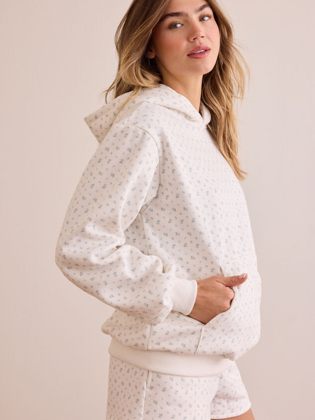 Graceful Floral Hoodie Detail 3 - TULLABEE