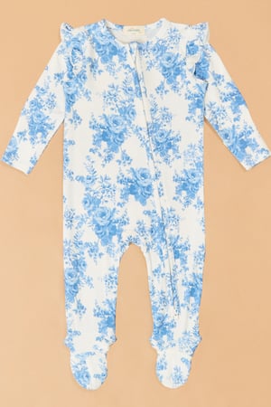 Cottage Floral Ruffle Sleeve Footie - Altar'd State - 