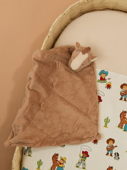 Vintage Cowboy Swaddle with Pony Blanky - TULLABEE