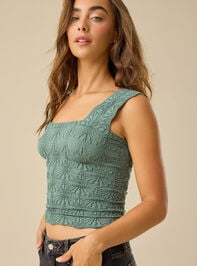 Blaire Seamless Floral Cami Detail 4 - TULLABEE