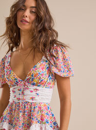 Aderny Floral Mini Dress Detail 2 - TULLABEE