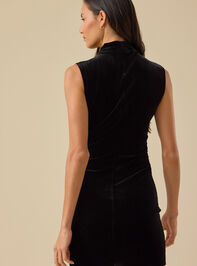 Jaclyn Velvet Mini Dress Detail 4 - TULLABEE