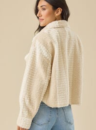 Athena Striped Sherpa Jacket Detail 5 - TULLABEE