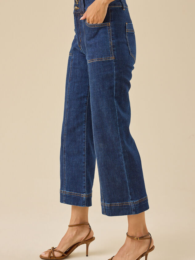 Annalee Wide Leg Crop Jeans Detail 4 - TULLABEE