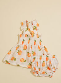 Sweet Peach Dress and Bloomer Set Detail 4 - TULLABEE