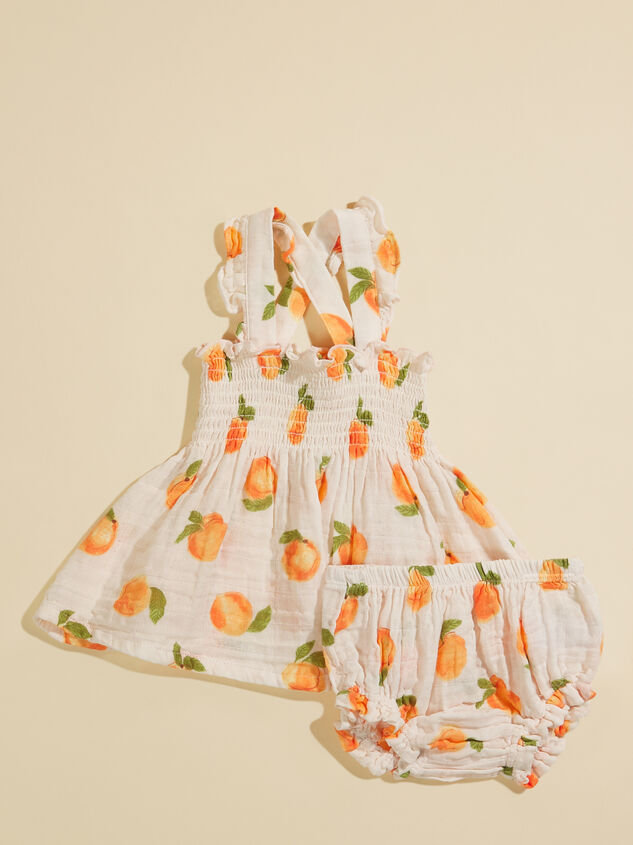 Sweet Peach Dress and Bloomer Set Detail 4 - TULLABEE