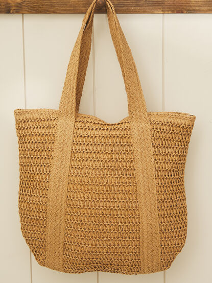 Woven Straw Beach Tote Bag - TULLABEE