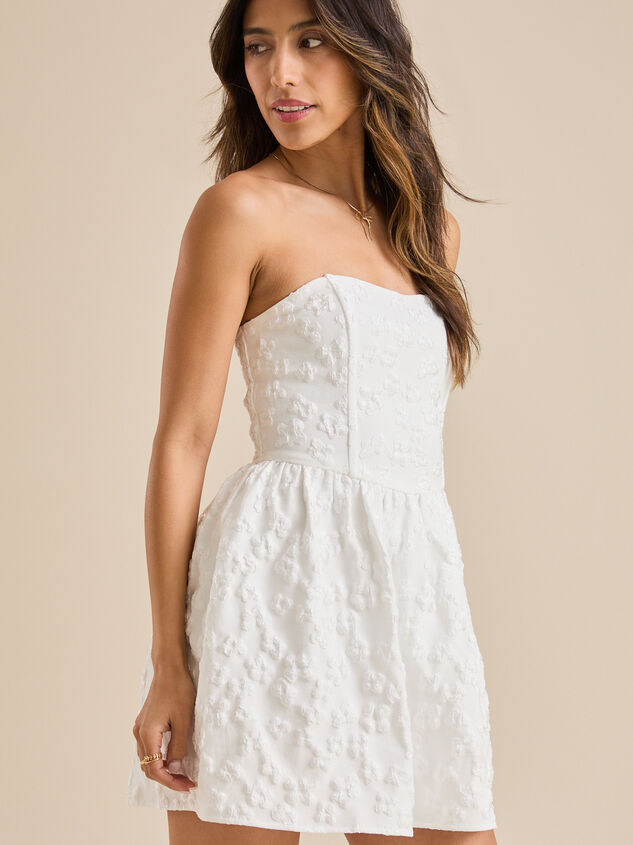 Emberly Strapless Mini Dress Detail 4 - TULLABEE