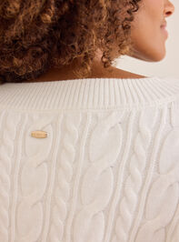 Dreamline Cable Knit Sweater Detail 5 - TULLABEE