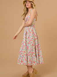 Alivia Floral Midi Dress Detail 4 - TULLABEE
