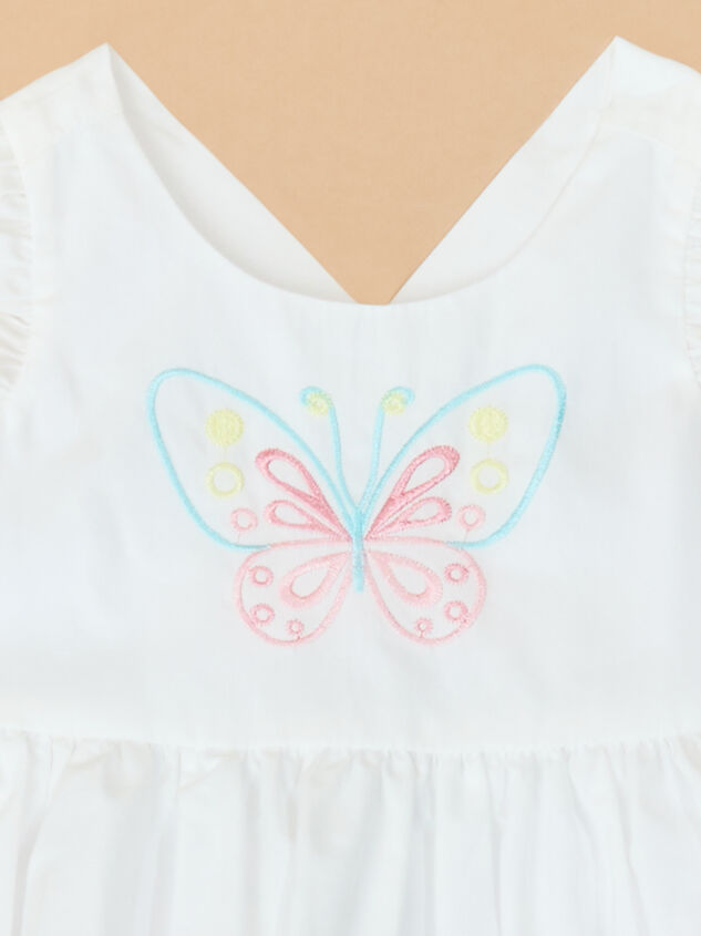 Penelope Butterfly Baby Dress Detail 2 - TULLABEE