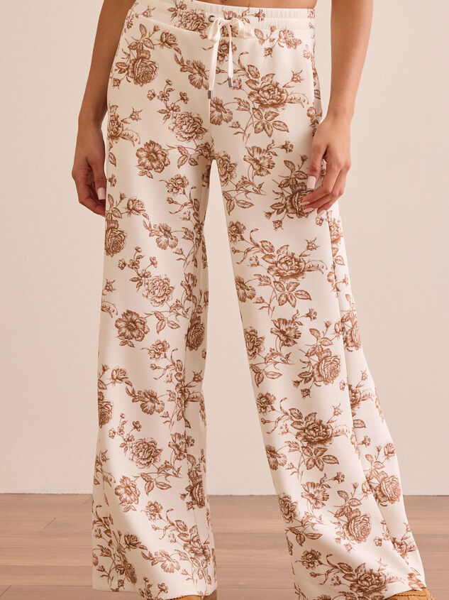 Twirl Toile Supersoft Wide Leg Sweatpants Detail 3 - TULLABEE