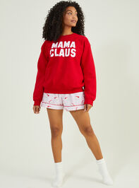 Jolly Santa Mama Pajama Shorts by MudPie Detail 2 - TULLABEE