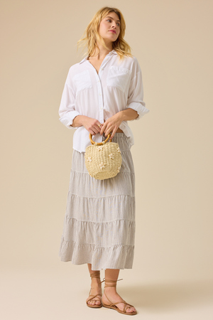 Lucy Striped Linen Skirt - Altar'd State - 