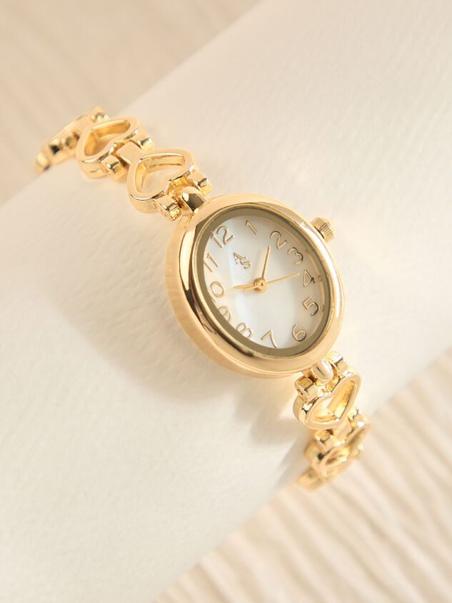 Heart Band Gold Watch - TULLABEE