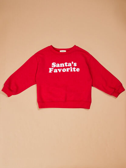 Santa's Favorite Graphic Sweatshirt - TULLABEE