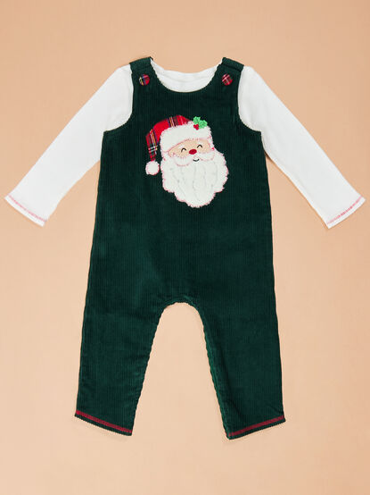 Santa Corduroy Overalls by Mudpie - TULLABEE