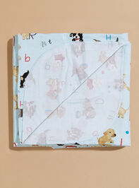 Alphabet Puppy Swaddle Detail 3 - TULLABEE