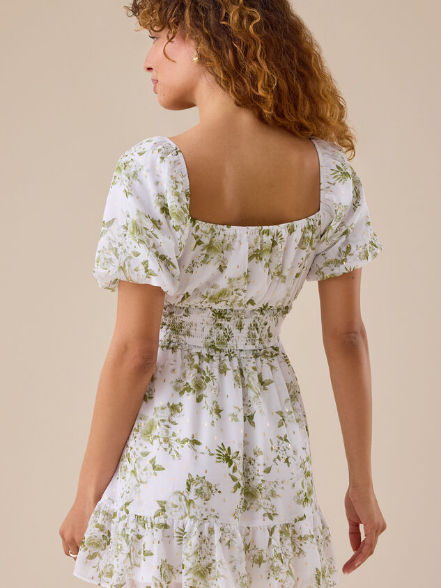 Dena Floral Mini Dress Detail 4 - TULLABEE