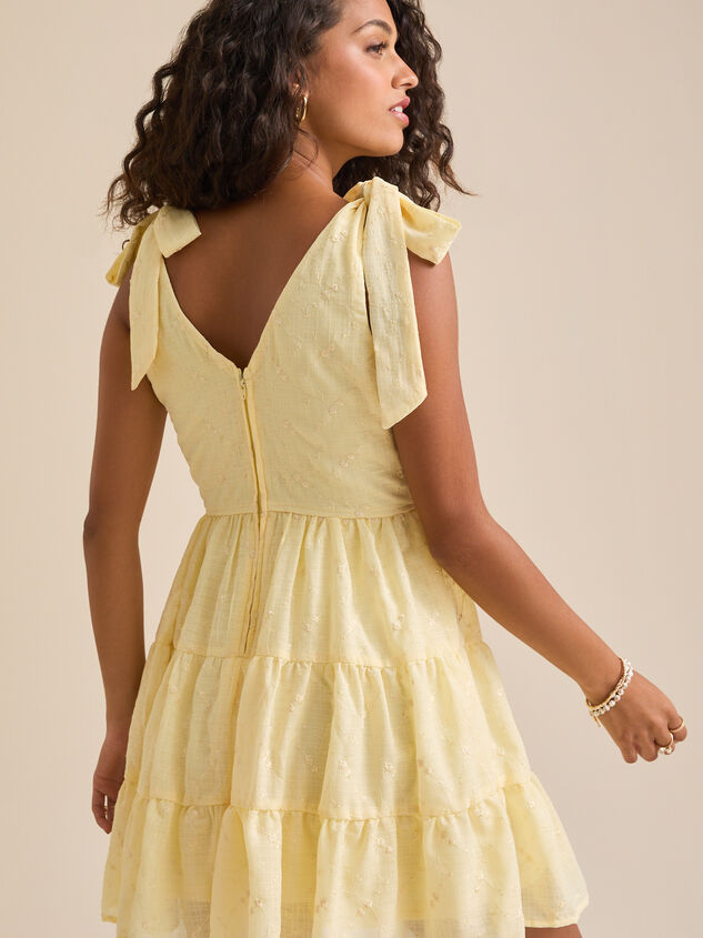 Daisy Embroidered Mini Dress Detail 5 - TULLABEE