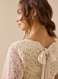 Chelly Floral Mini Dress Detail 5 - TULLABEE