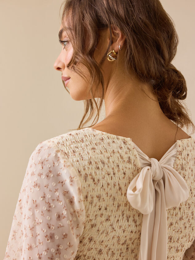 Chelly Floral Mini Dress Detail 5 - TULLABEE