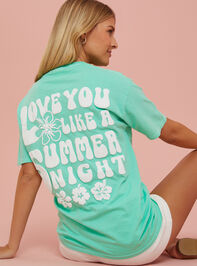Love You Like A Summer Night Graphic Tee Detail 2 - TULLABEE