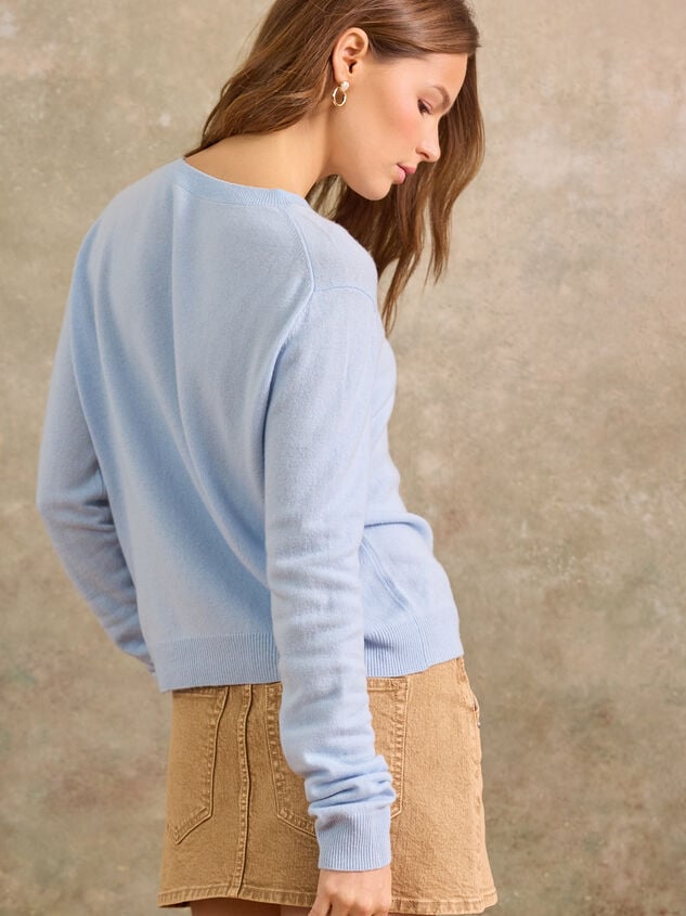 Marigold Cashmere Crew Neck Sweater Detail 5 - TULLABEE