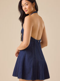 Rebecca Denim Mini Dress Detail 5 - TULLABEE