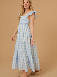 Baylin Gingham Maxi Dress Detail 4 - TULLABEE